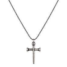 NAIL CROSS NECKLACE WITH 20" CHAIN